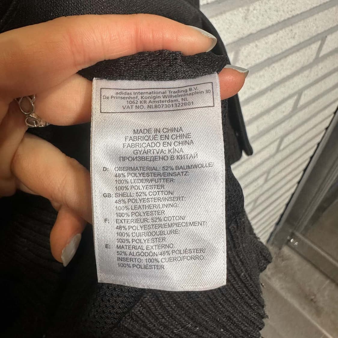 아디다스 삼선 트랙탑 자켓 레더 믹스 하이넥 디테일 오리지널 로고 블랙 상품이미지6