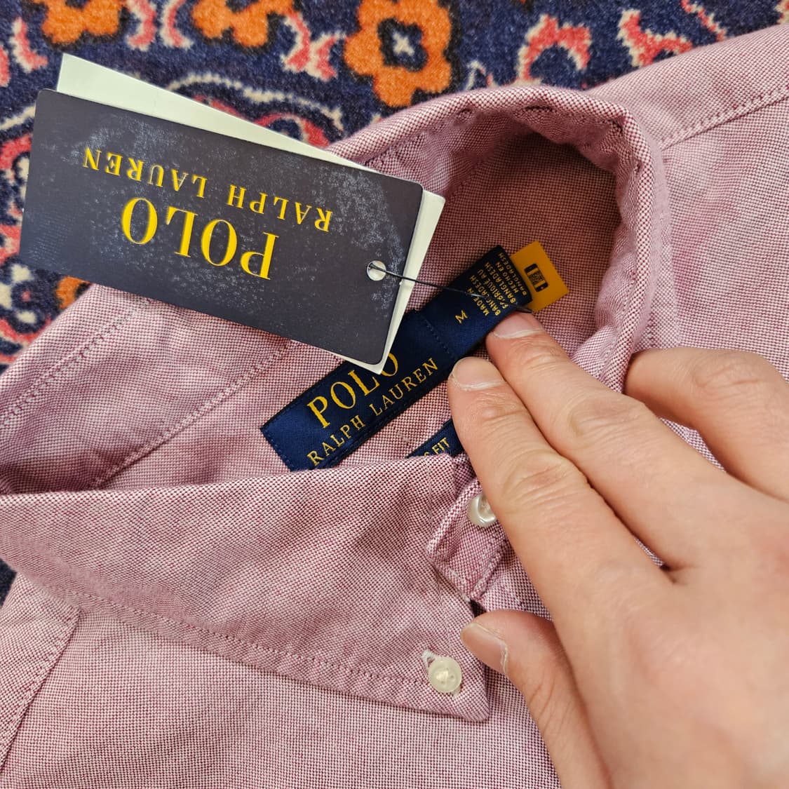 (새상품) 폴로랄프로렌 더스티 핑크 버튼다운 옥스포드 셔츠  상품이미지5