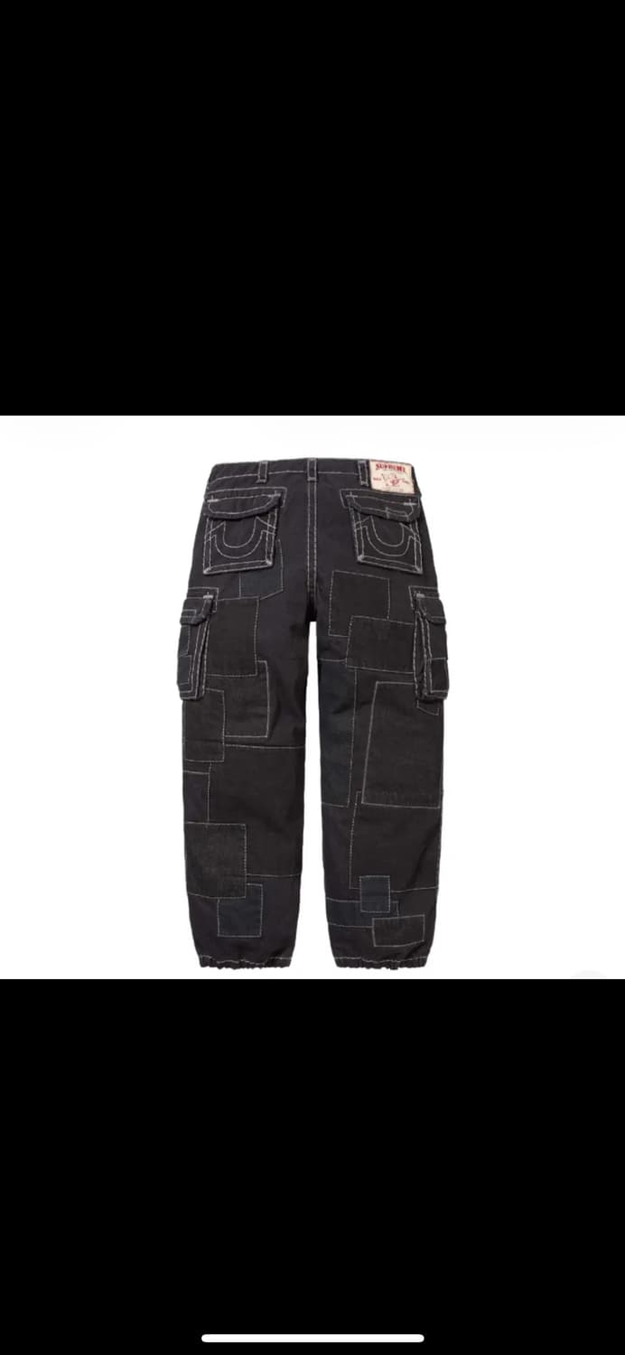 슈프림x트루릴리전 패치워크 카고팬츠 블랙 25fw 상품이미지2