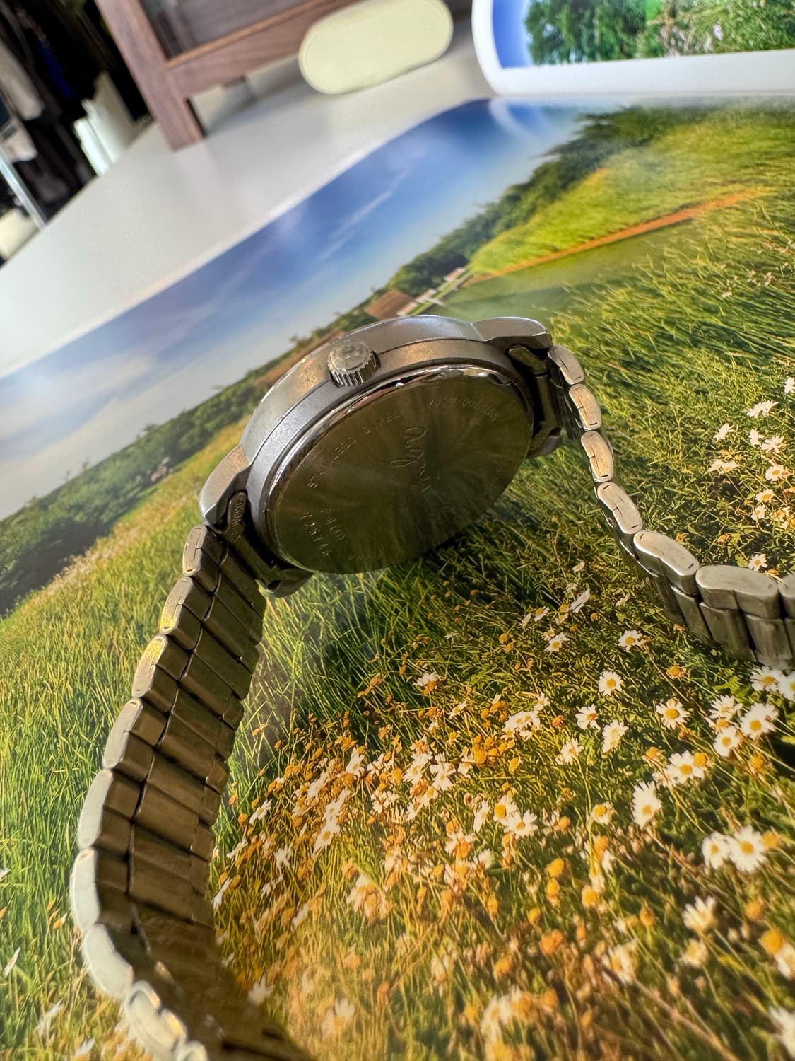 아네스베 agnes b.멀티펑션 블랙 다이얼 메탈 시계 상품이미지4