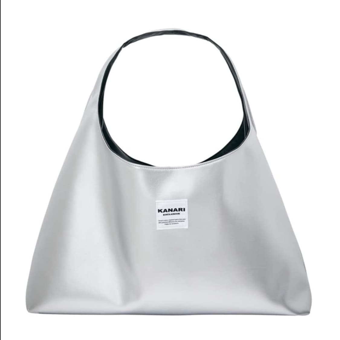 TWO WAY BAG -SILVER BLACK LEATHER 상품이미지1