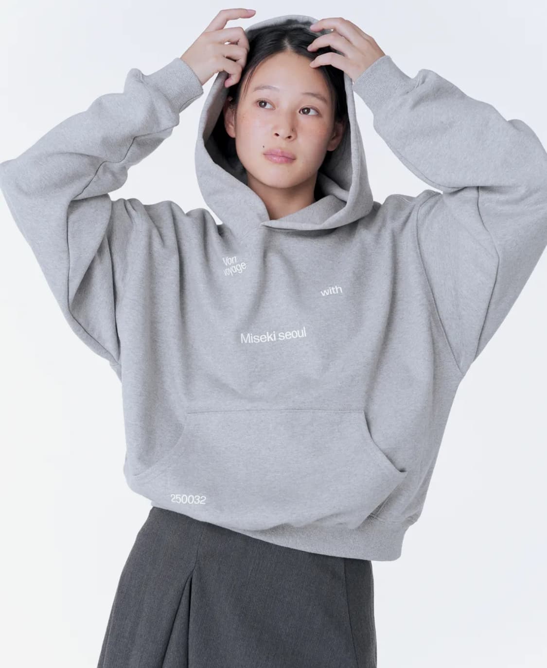 미세키서울 후드티 Von voyage sweat hoodie GREY 상품이미지1