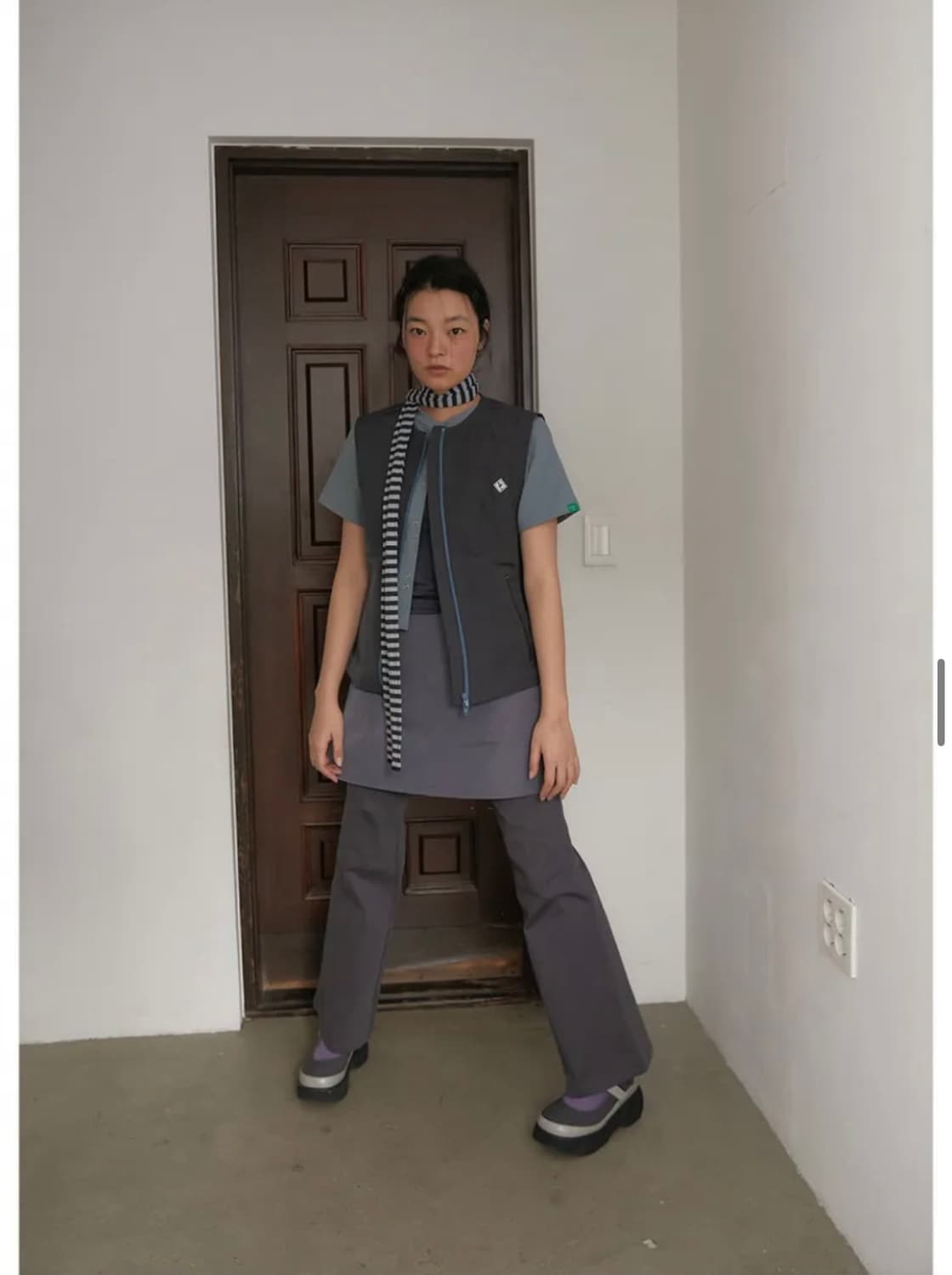 노컨텐츠 투 버튼 가디건 _ 다크민트 상품이미지2