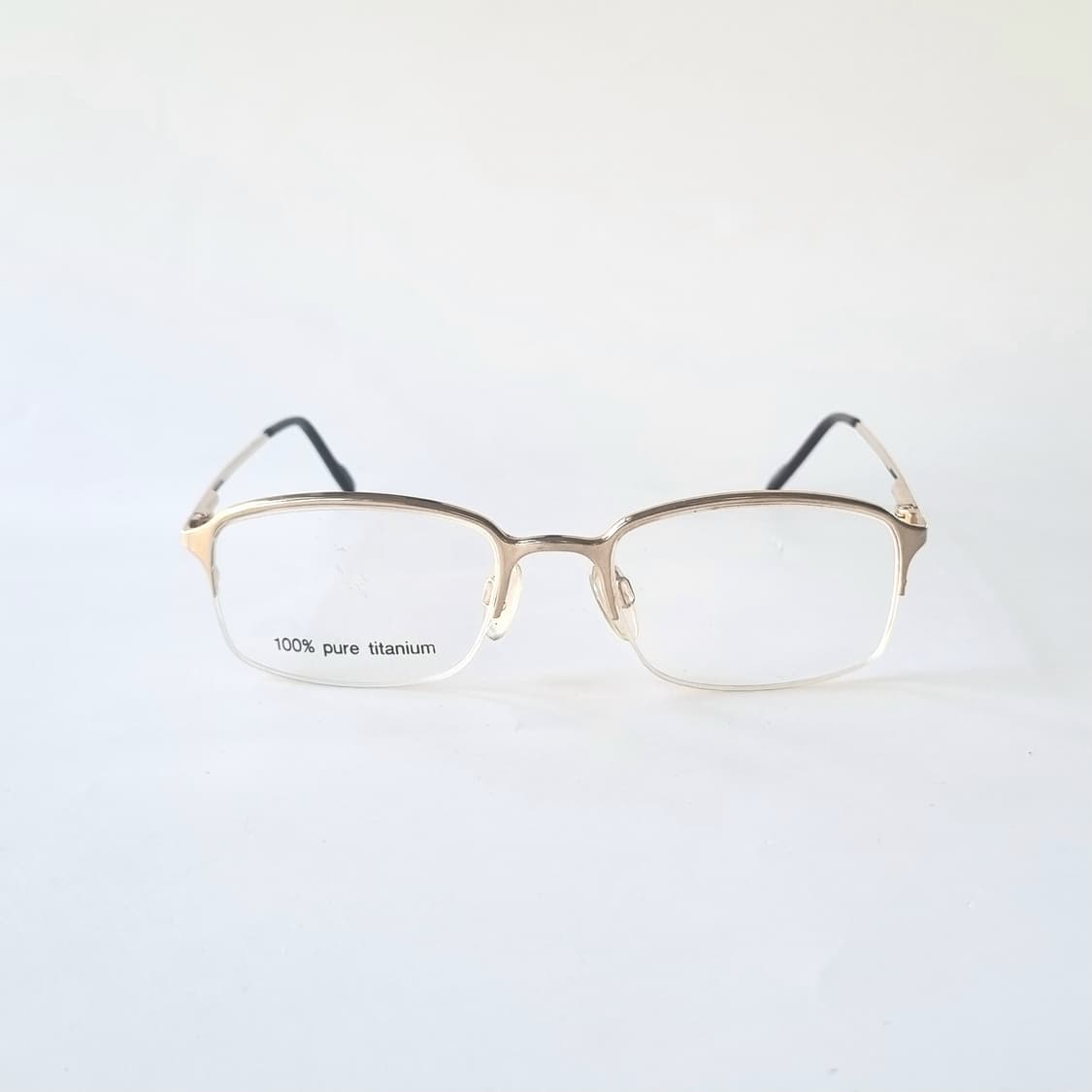 데드스탁 퓨어 티타늄 하프림 골드 프레임 안경테 783 상품이미지1