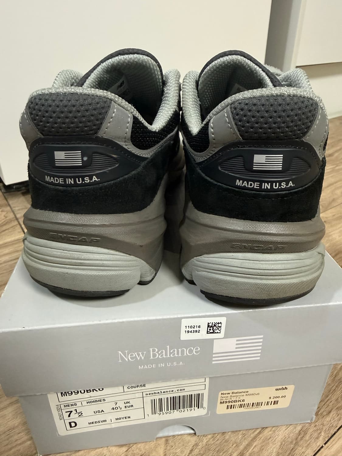 뉴발란스 990v6 블랙255 상품이미지4