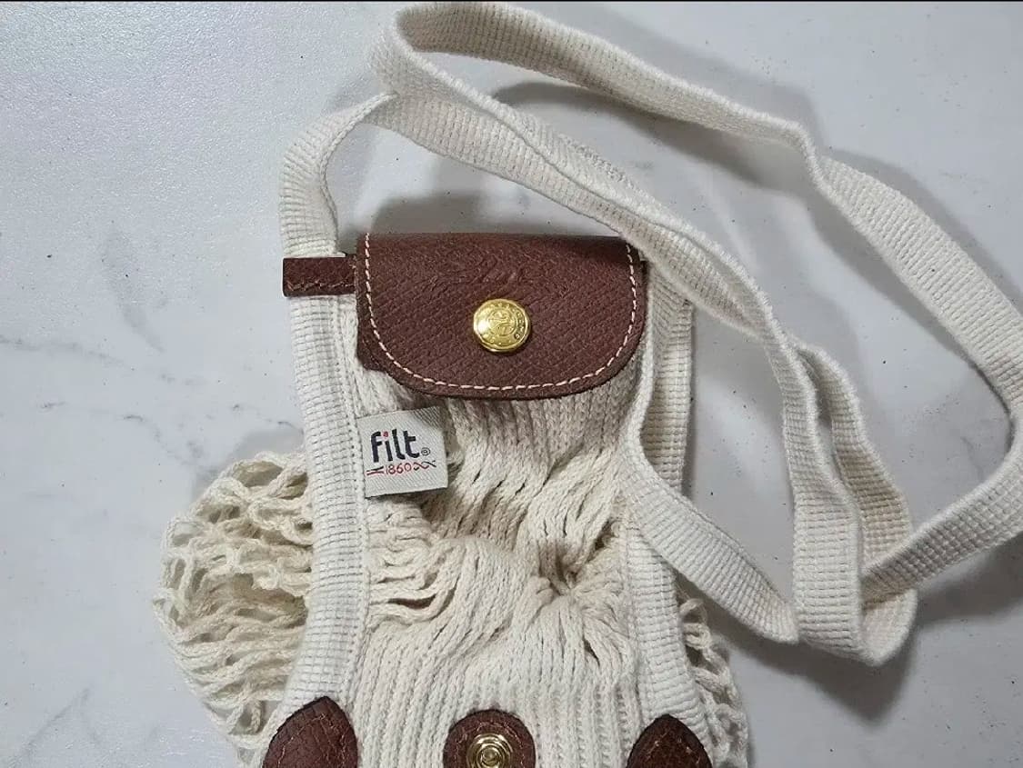 롱샴 필레 네트백 아이보리 xs 상품이미지4