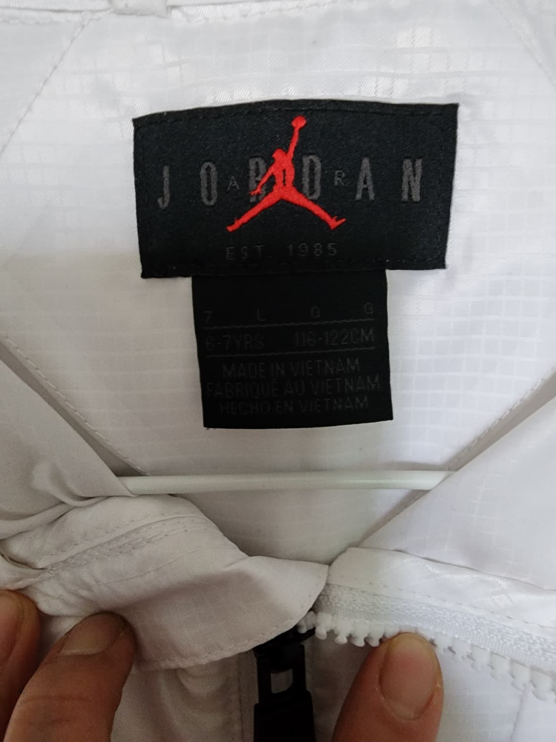 조던 키즈 화이트 후드 바람막이 점퍼 상품이미지3