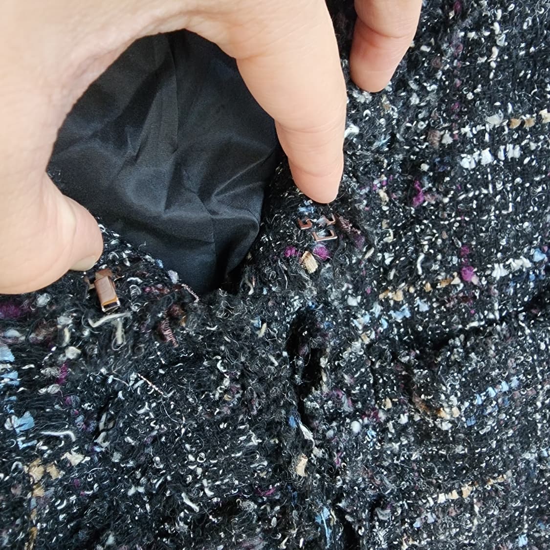 손정완 트위드 하프 코트 상품이미지5