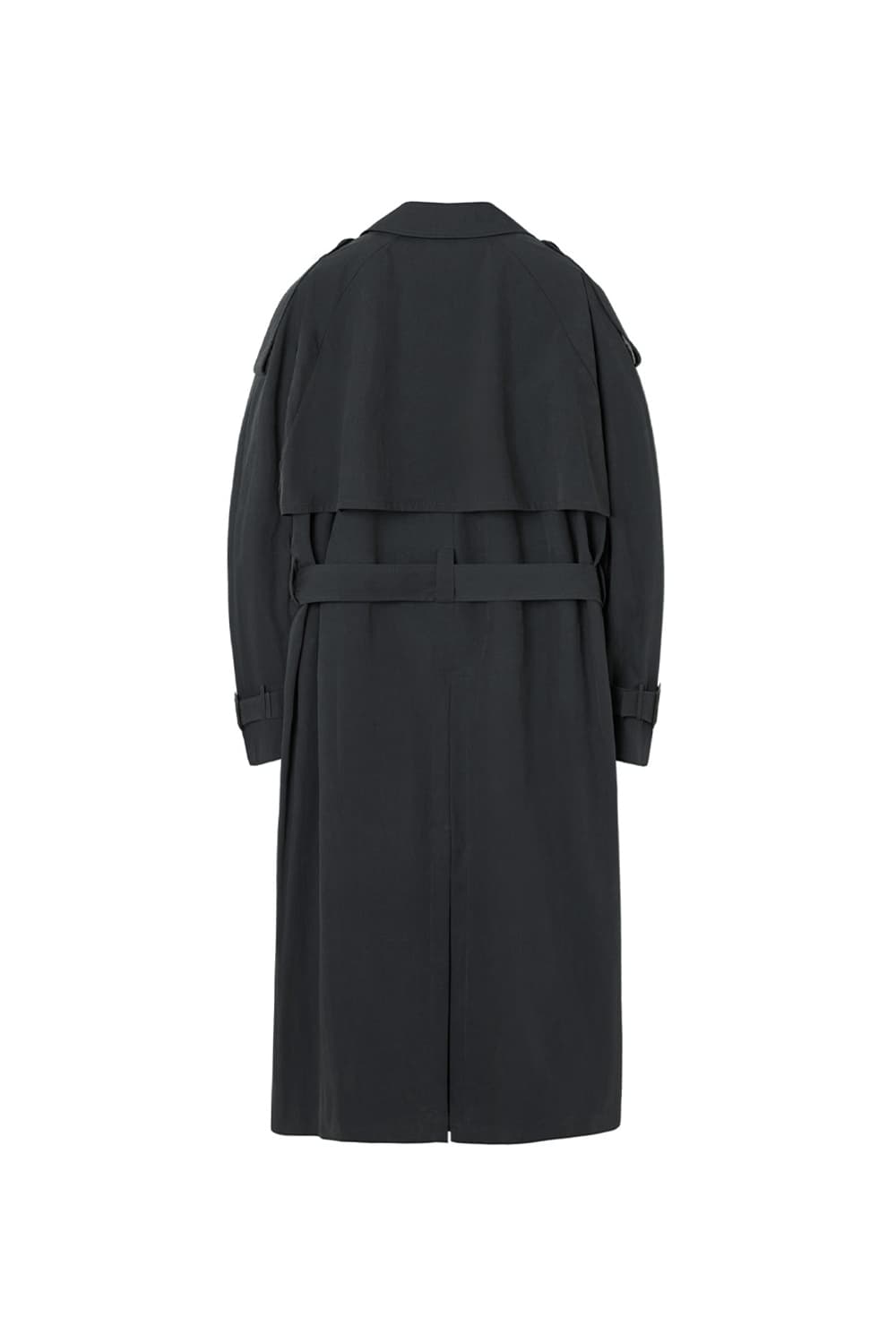 인사일런스우먼 오버사이즈 더블 트렌치 코트 차콜 그레이 XS 상품이미지2