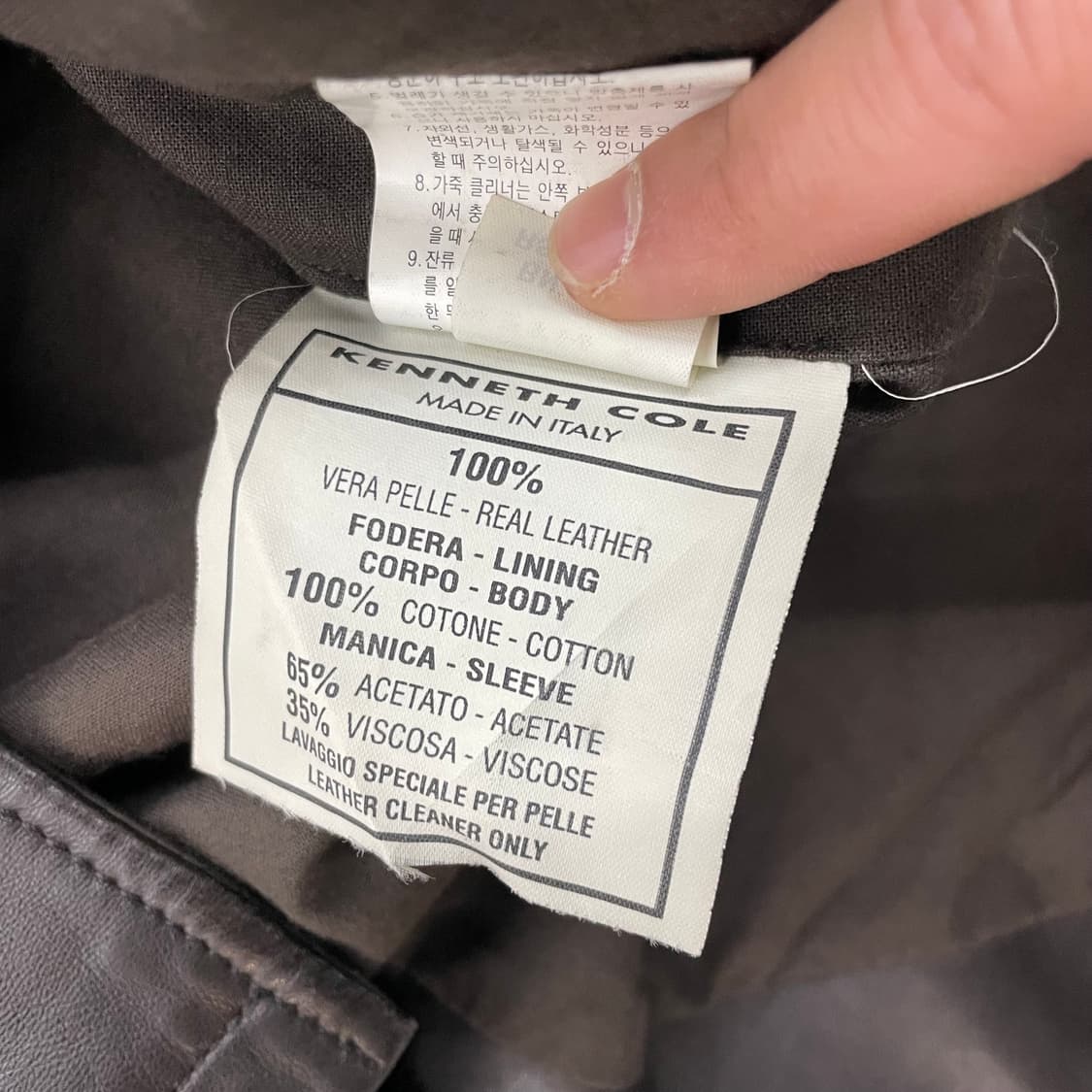 케네스콜 리얼레더 양가죽 이태리 생산 가죽 코트 상품이미지7