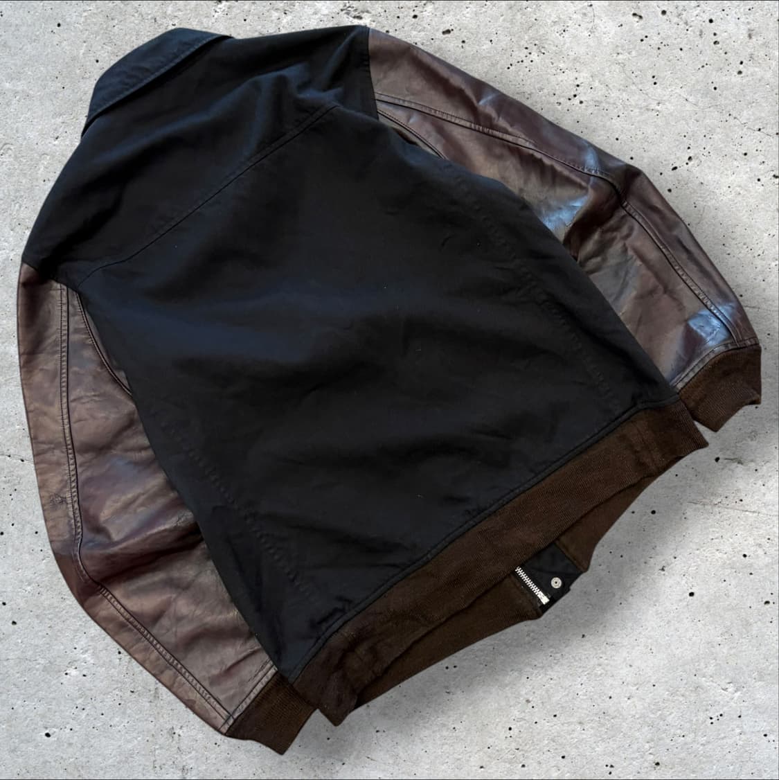 [S] 16s 꼼데가르송 준야와타나베 레더 코튼 블랙 자켓 D889 상품이미지2