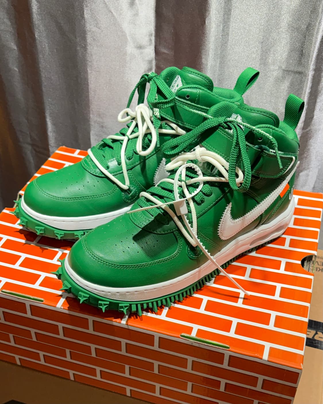 (새상품급) 280 나이키 x 오프화이트 에어포스 파인그린 상품이미지2