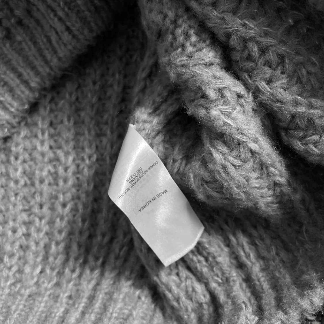 무드인사이드 꽈배기 후드 반집업 니트 그레이o 4116 상품이미지6