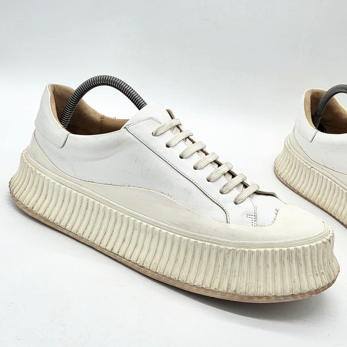 질샌더 레더 로우탑 스니커즈 화이트 (42)  상품이미지6