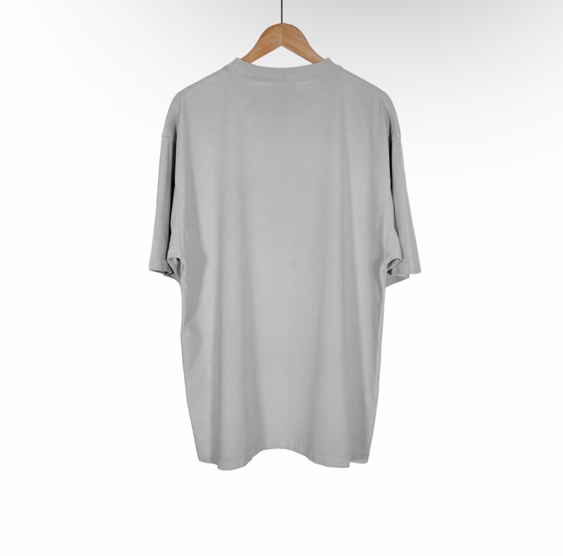 [L] 발렌시아가 남성 어센틱 자수 로고 오버사이즈 반팔 티셔츠 화이트 상품이미지3