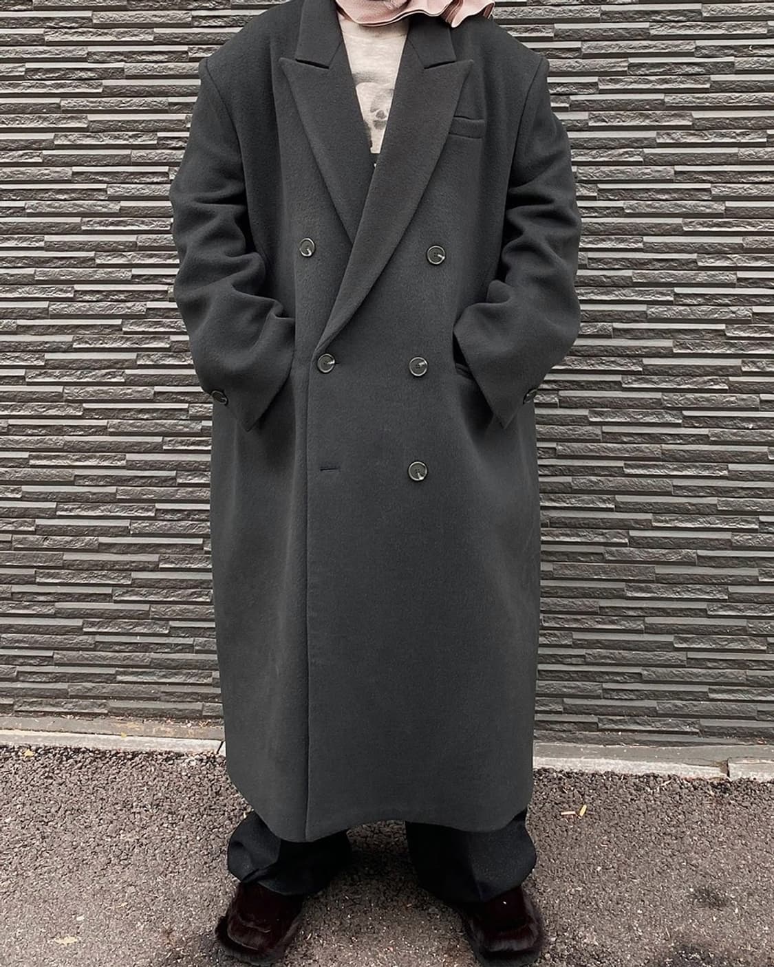 언더마이카 24fw 오버 박시핏 테일러드 코트 그린 0 상품이미지3