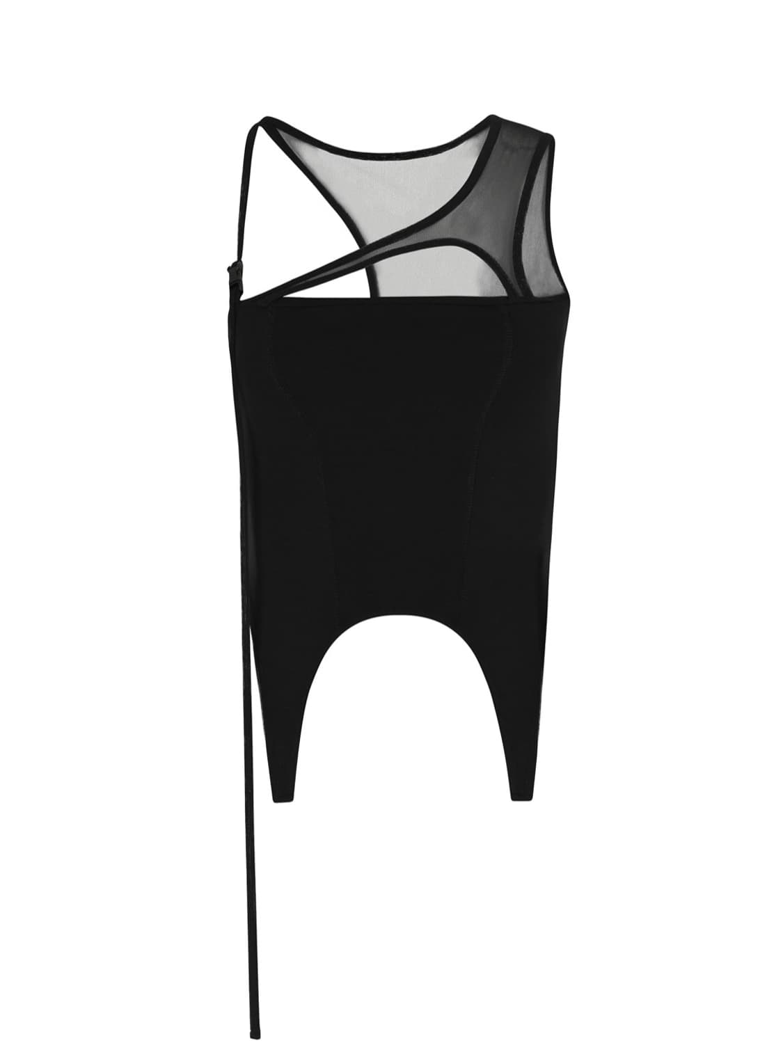 Bohemseo CORSET MESH SLEEVELESS, BLACK 상품이미지5