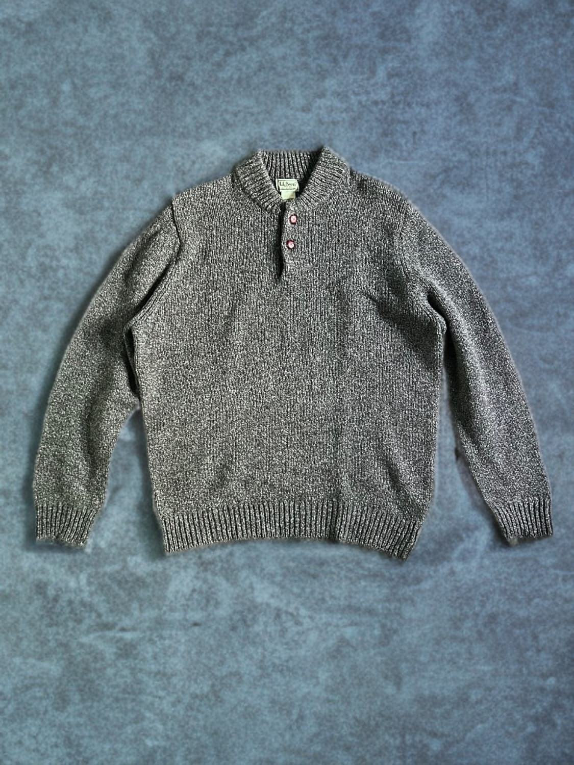 엘엘빈 2 버튼 헨리넥 램스울 스웨터 상품이미지1