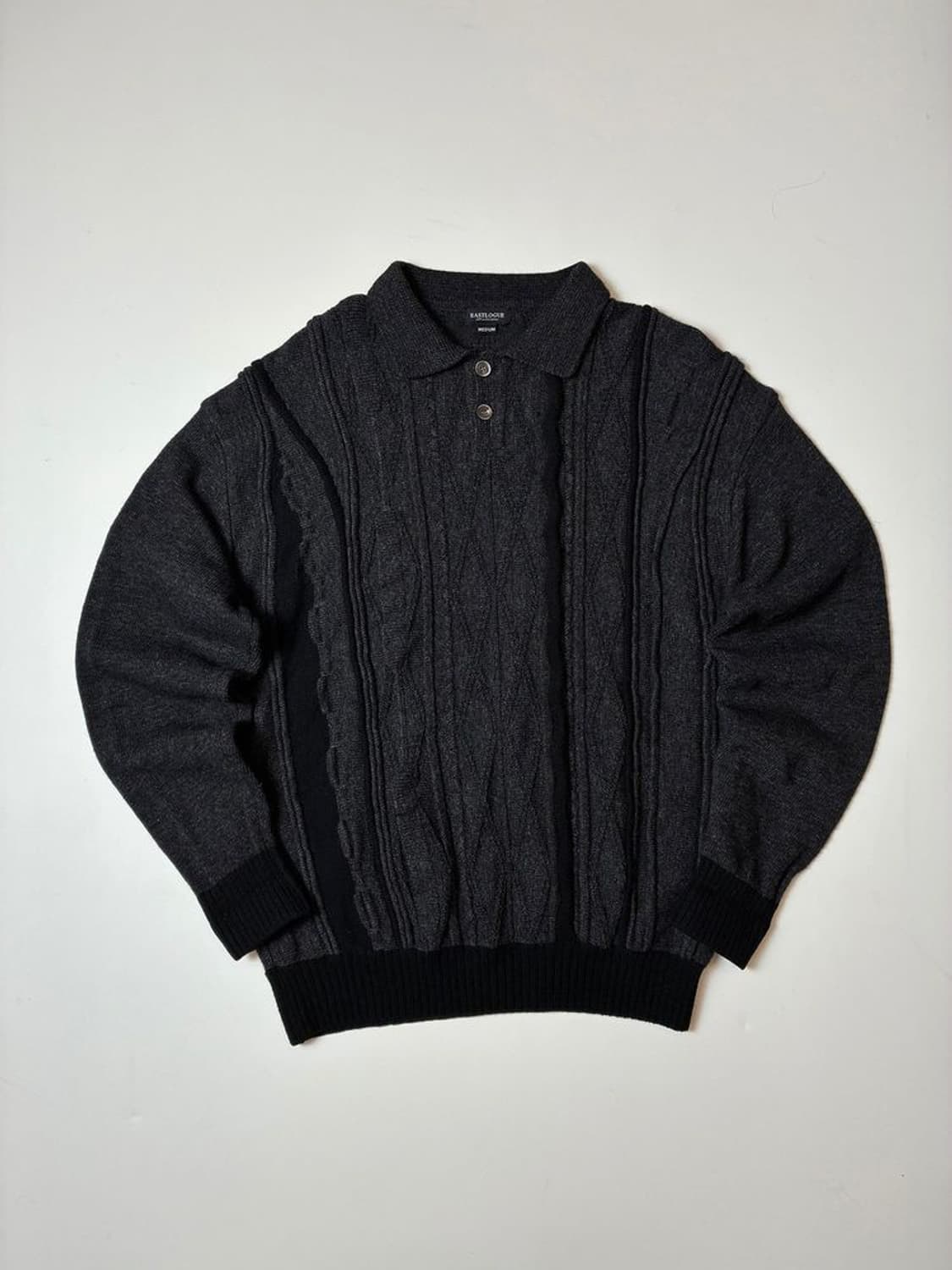 이스트로그 EASTLOGUE 비대칭 케이블 니트 PN8802 상품이미지1