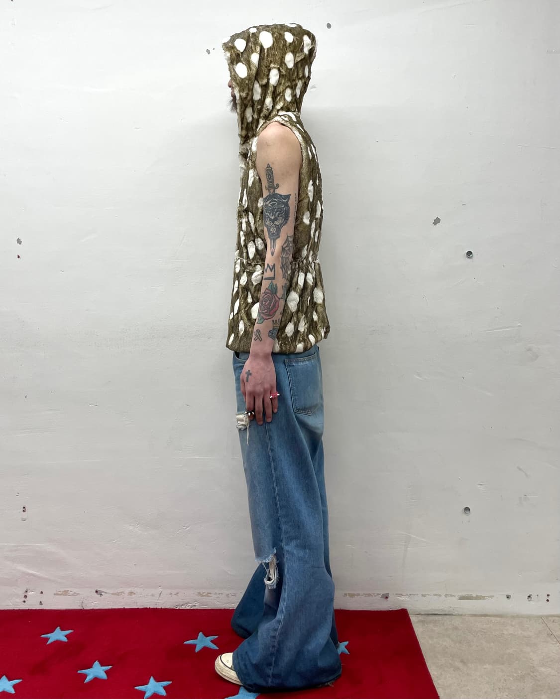 Leopard Dot Fur Hooded Vest  상품이미지5
