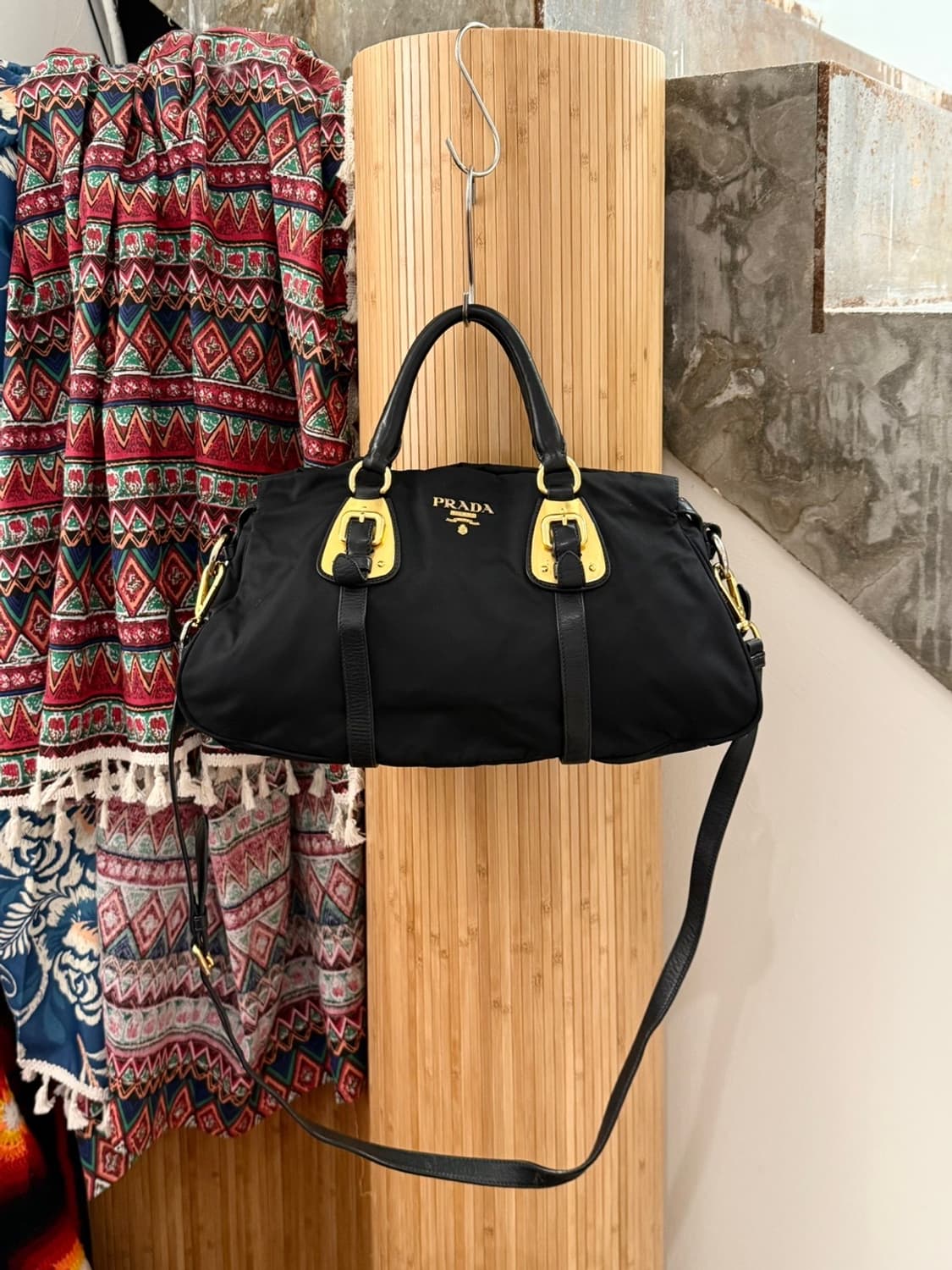 프라다 블랙 포코노 나일론 투웨이 토트백 상품이미지1