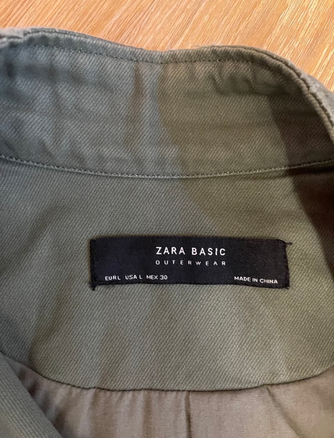 자라 Zara 베이직 오버핏카키 야상 자켓 /L 상품이미지5