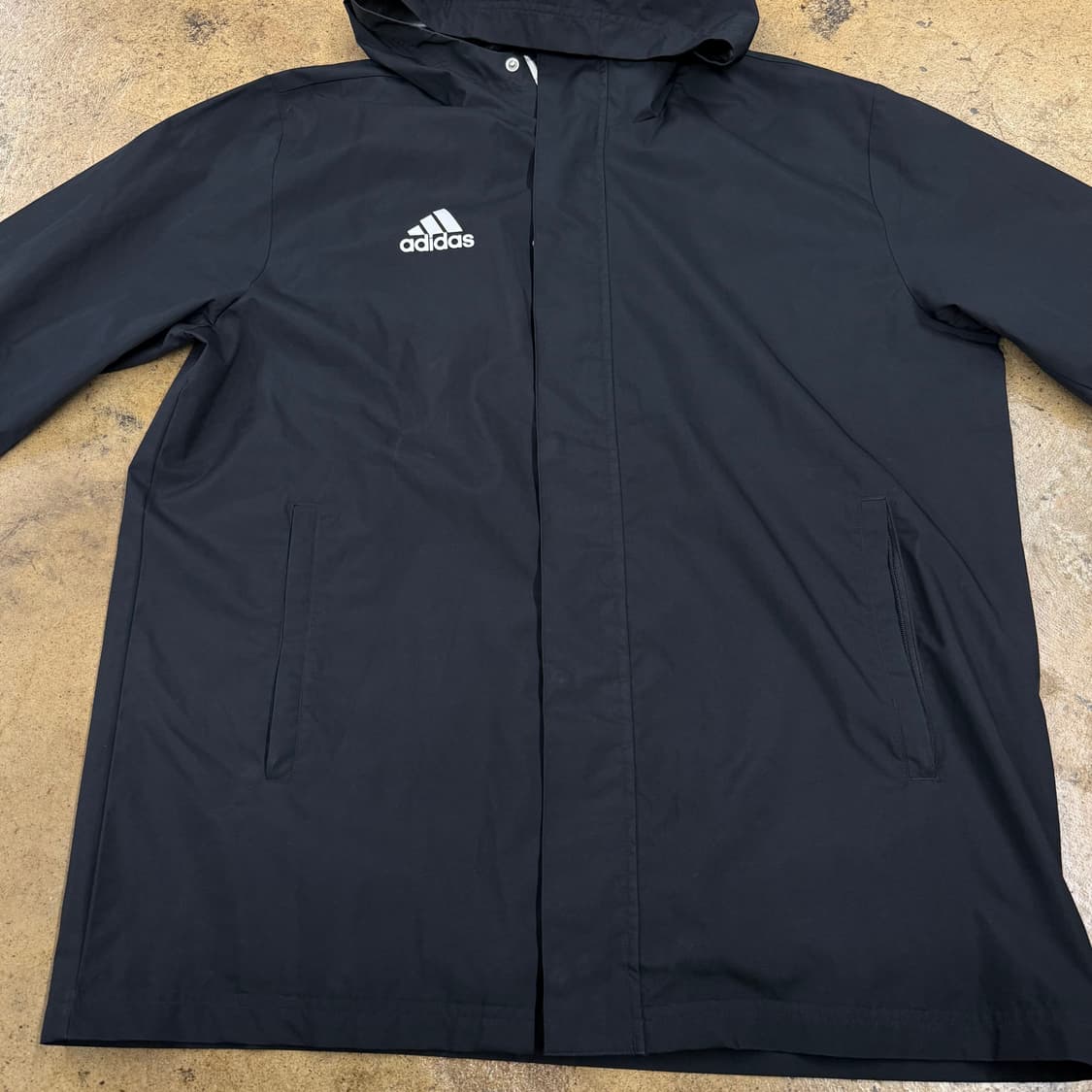 [정품/3XL] 아디다스 블랙 후드 바람막이 자켓 b15 상품이미지3