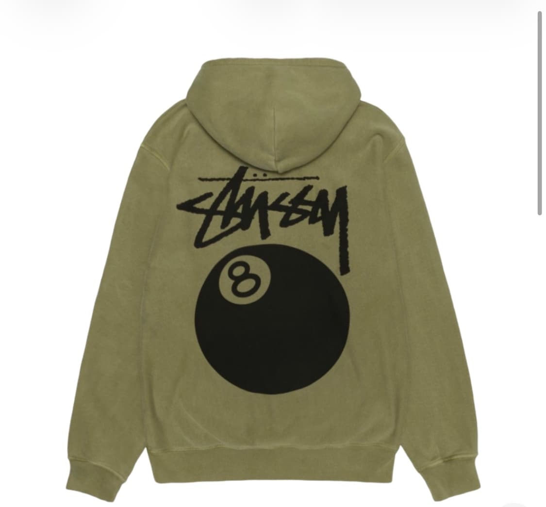 Stussy 8Ball Hoodie Pigment Dyed olive 상품이미지1