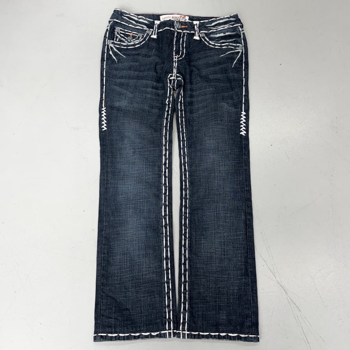 라구나비치 Y2K 락 펑크 스티치 부츠컷 데님팬츠 상품이미지2