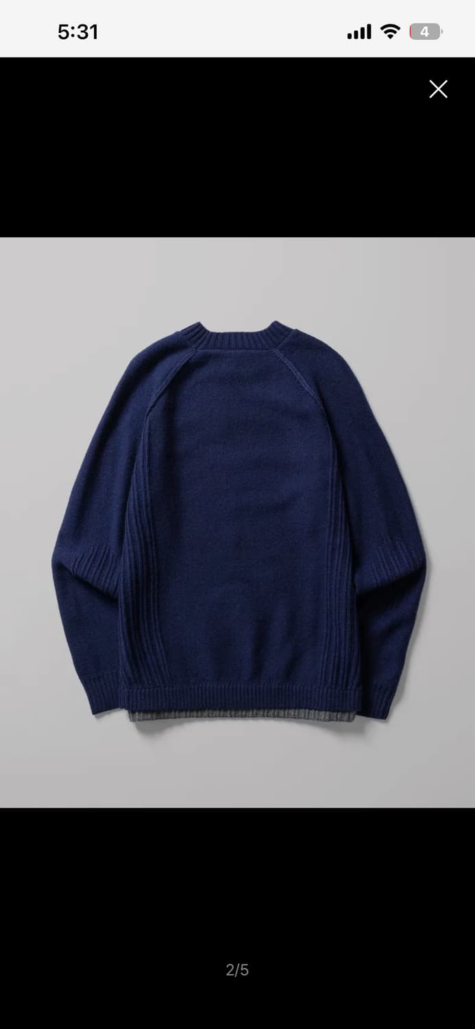 디키즈_레이어드 풀오버 니트 Navy 상품이미지2