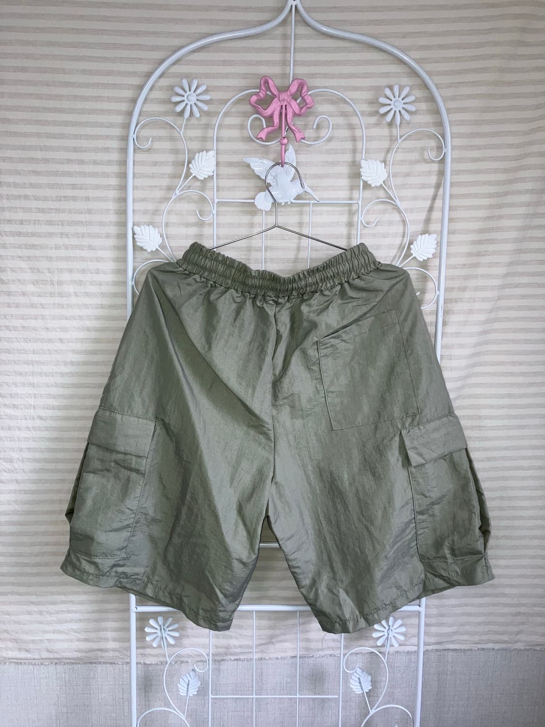 빈티지 카키 카고 버뮤다 팬츠 y2k 스트릿 갸루 펑키475 상품이미지1