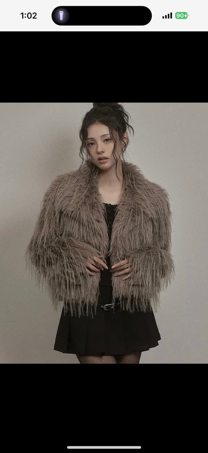 카키포인트 퍼 자켓 상품이미지1