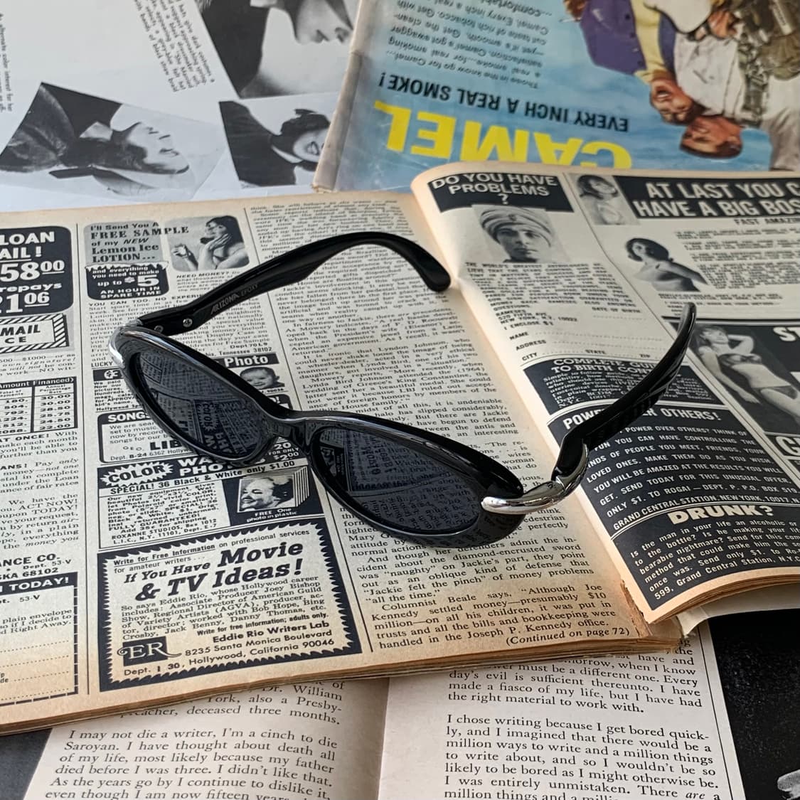 958 Renoma 블랙 오벌 빅사이즈 선글라스 데드스탁 상품이미지1