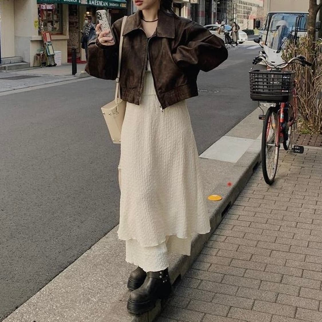 (새상품) 빈블 로힛 빈티지 레더 자켓 상품이미지1