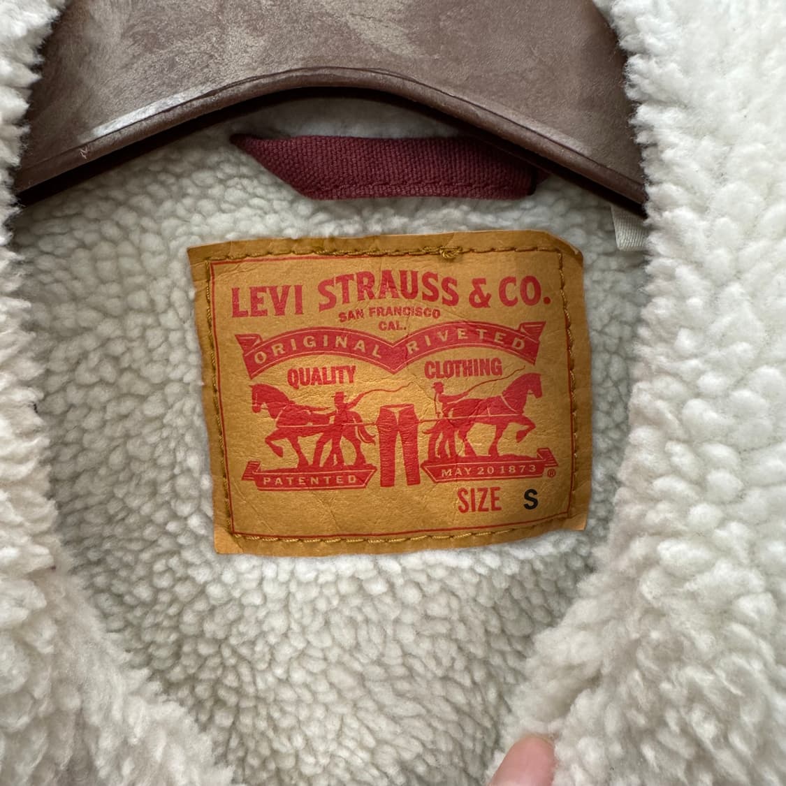 리바이스 타입 3 쉐르파 트러커 자켓 와인 상품이미지5