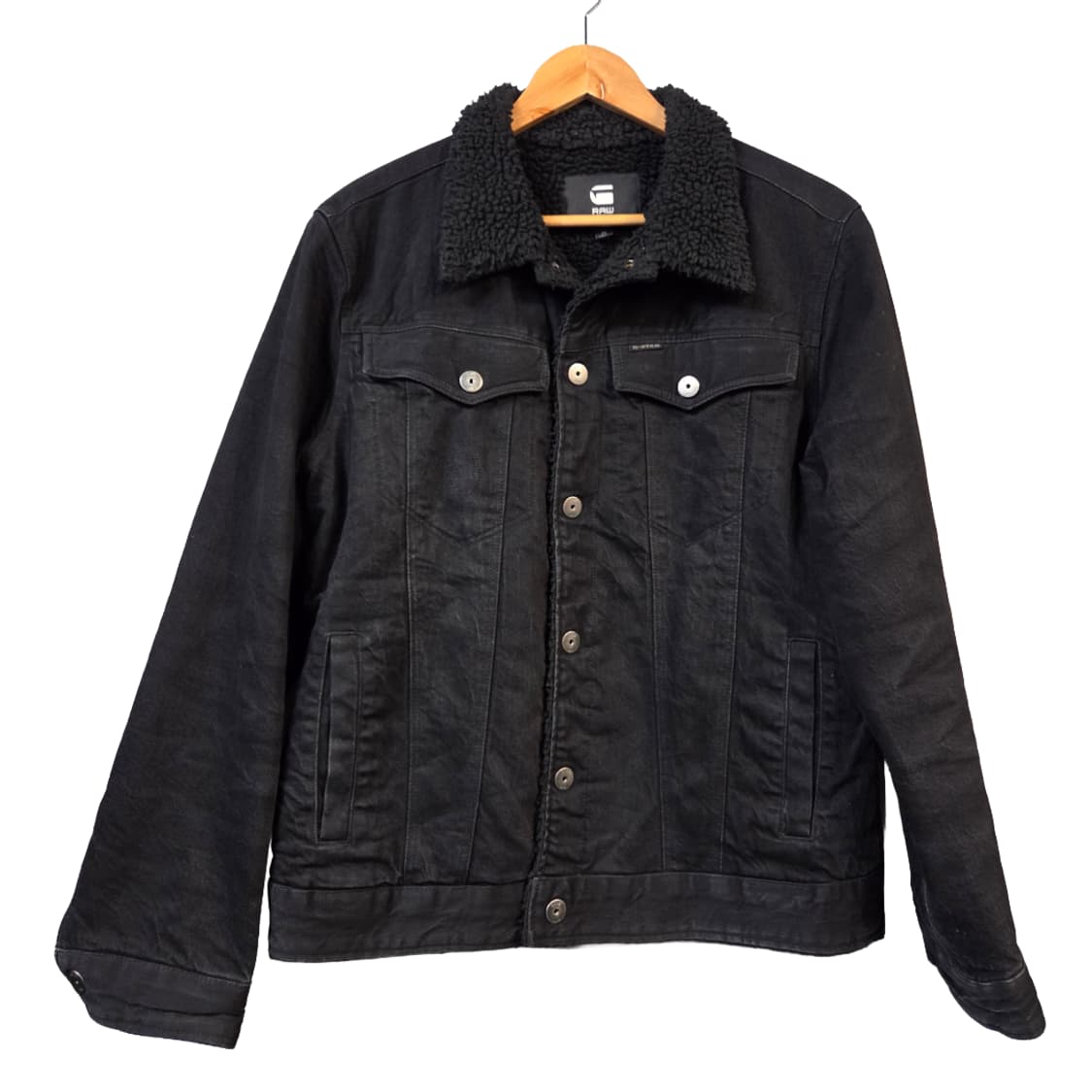 G-Star RAW 블랙 데님 쉐르파 자켓(M)디피용/택없음) 상품이미지1