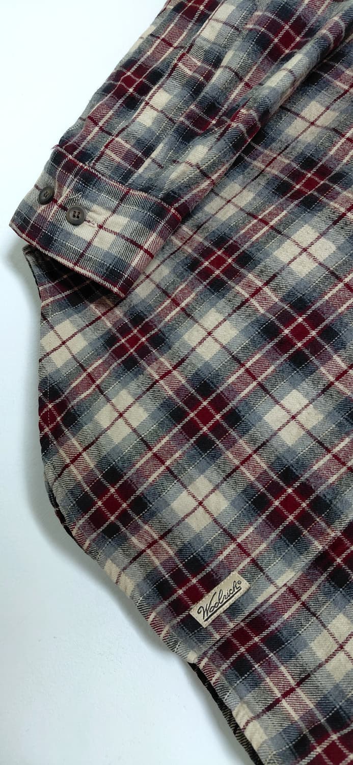 [S~M] Woolrich 우먼스 라이트 오트밀 타탄 체크 플라넬 셔츠 상품이미지5