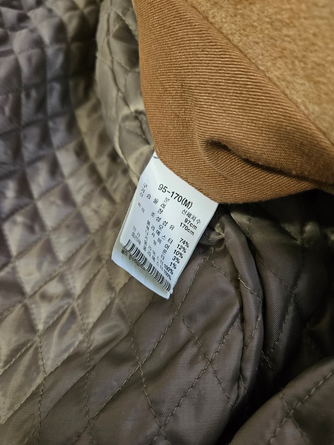 티아이포맨 캐시미어 브라운 클래식 롱코트 자켓 스탠다드 95 거의 새상품 상품이미지5