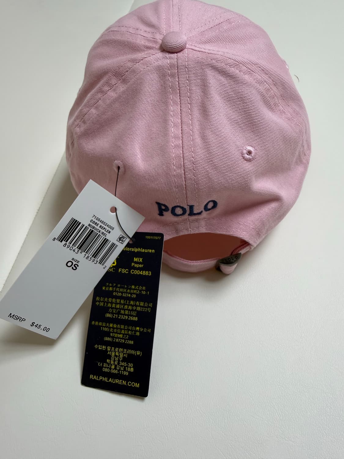 폴로 랄프로렌 볼캡모자 (핑크)(새제품) 상품이미지2