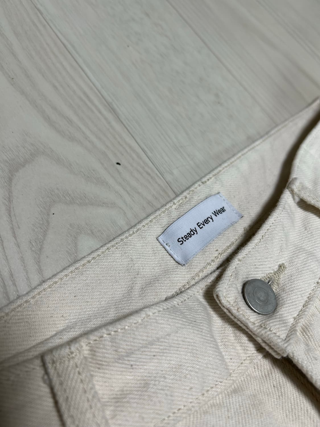 [3] 스테디에브리웨어 레귤러 스트레이트 데님 에크루 상품이미지5