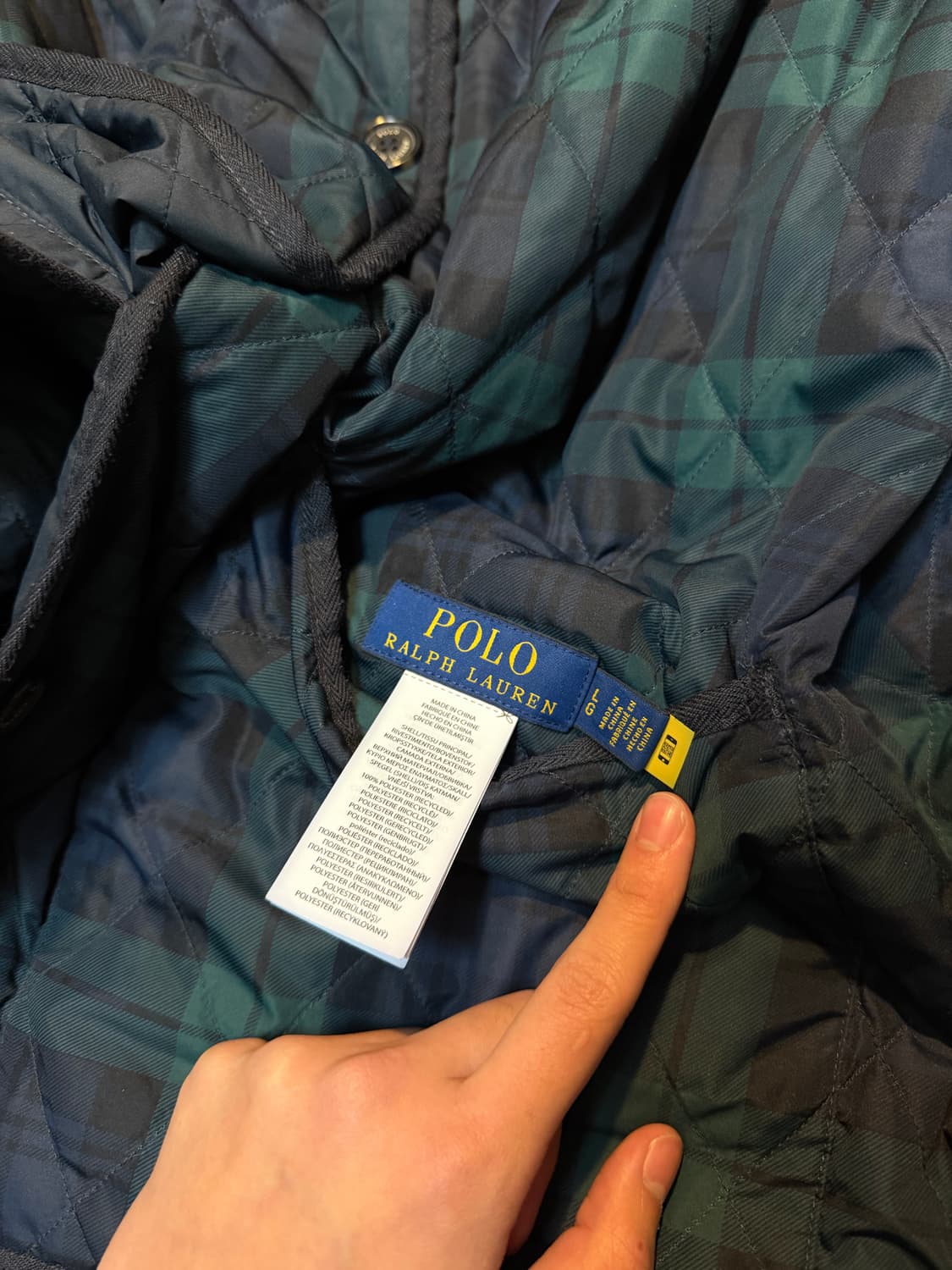 신형) 폴로 랄프로렌 리버시블 블랙와치 체크 퀼팅 자켓 상품이미지6