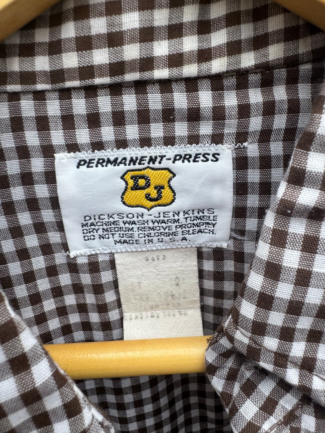 70s 딕슨-젠킨슨 usa 빈티지 체크 웨스턴 셔츠 상품이미지5
