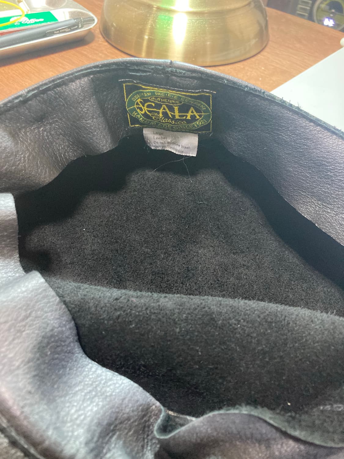 Scala 빈티지 가죽 캡 상품이미지2