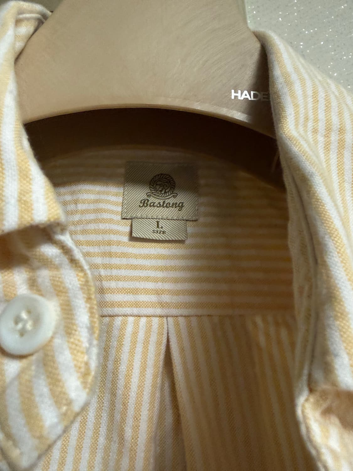 바스통 옐로우 스트라이프 셔츠 L 상품이미지2