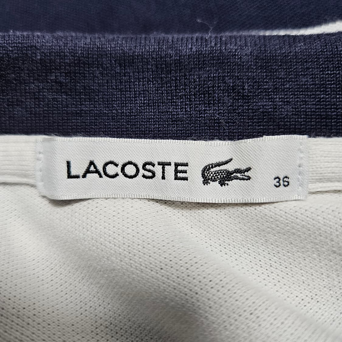 36 ) 라코스테 여성 스트라이프 카라 원피스 상품이미지4