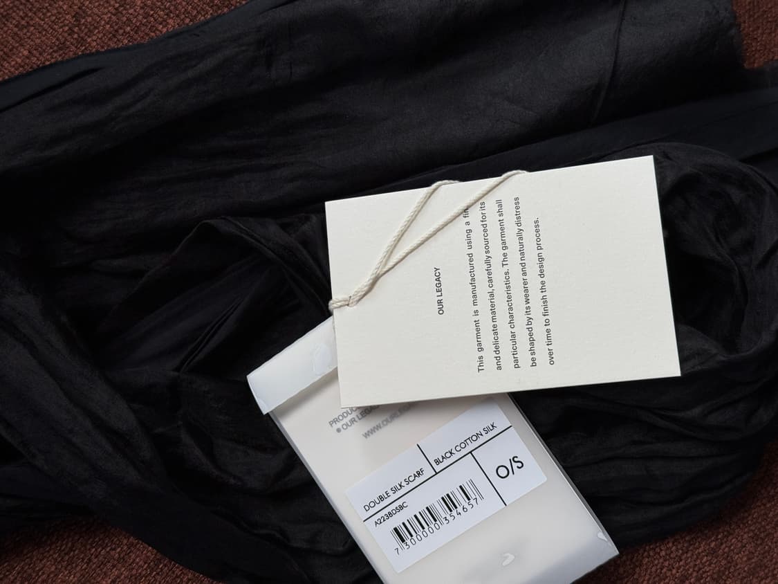 아워 레가시 더블 실크 스카프 블랙 상품이미지2