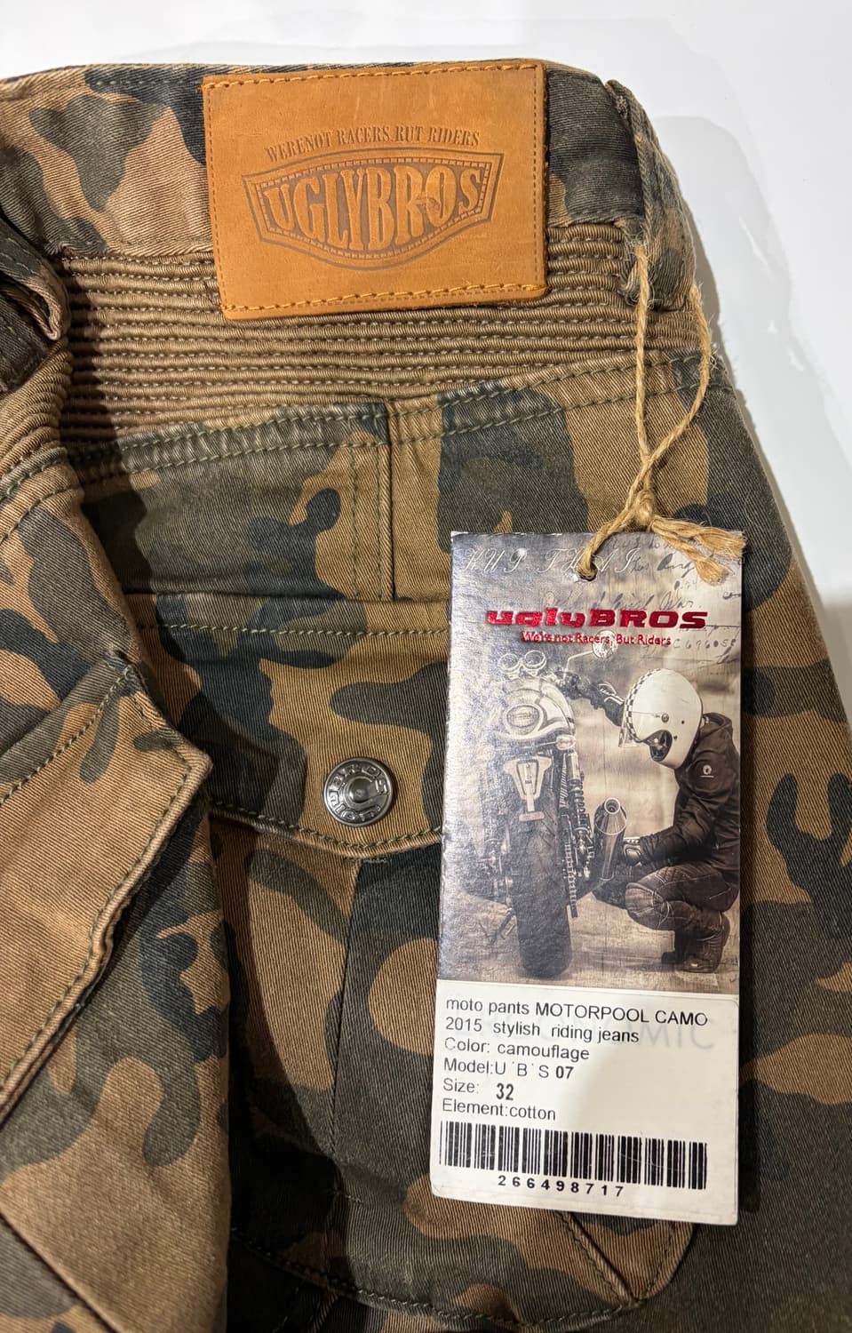 UGLYBROS 카모 라이딩 진 32 미착용 상품이미지7