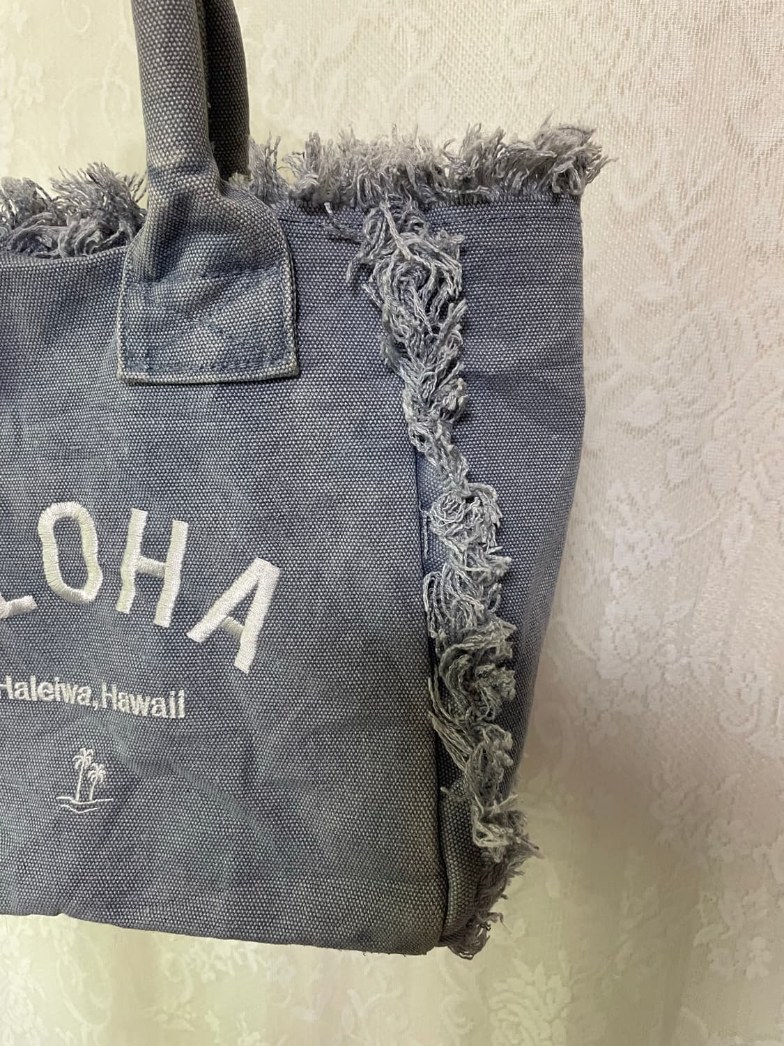     ALOHA DAY HALEIWA 프린지 캔버스 토트백 상품이미지3