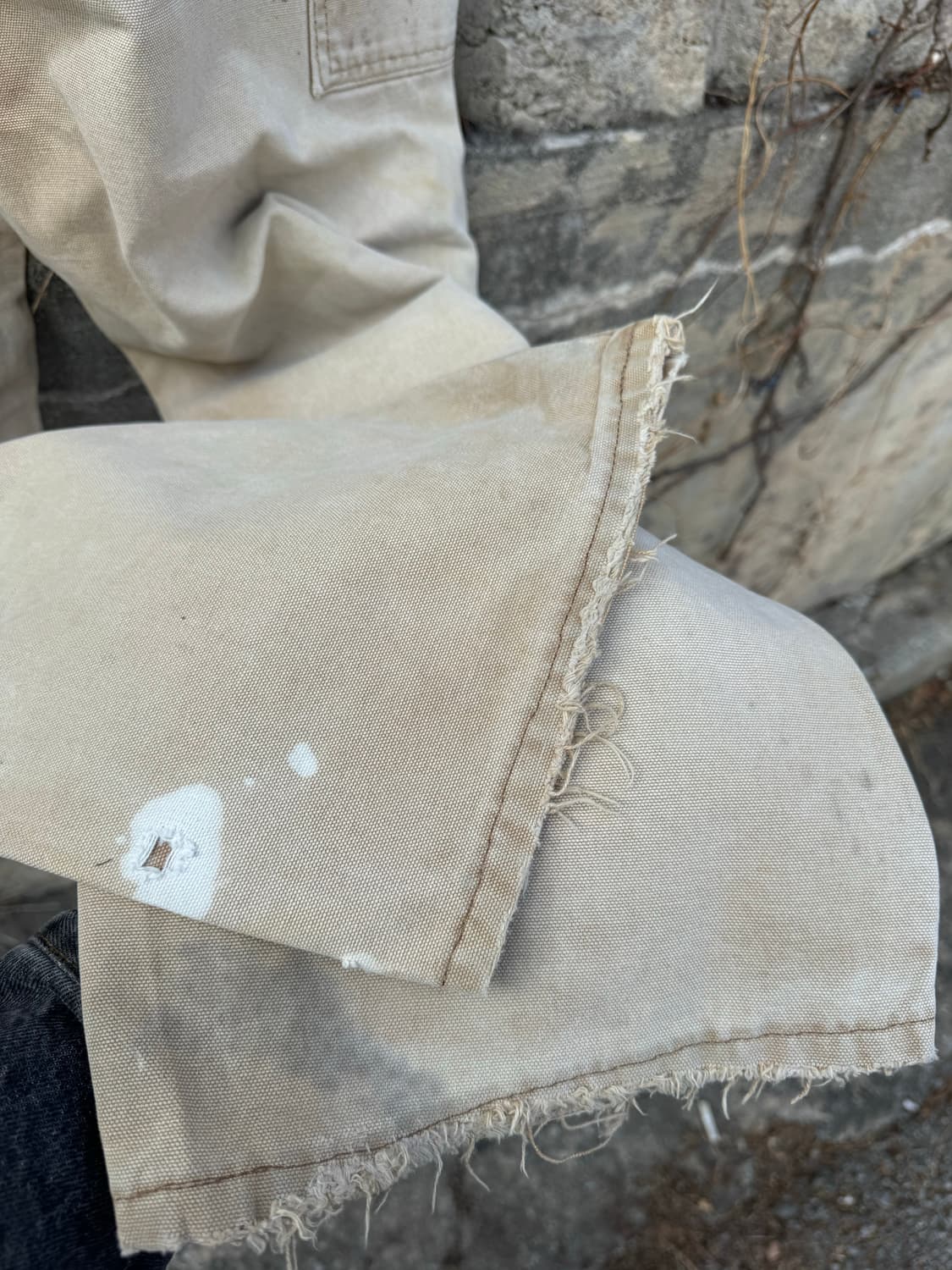 90s 칼하트 빈티지 b11 베이지 하드페이딩 싱글니 카펜터 워크 팬츠 상품이미지8