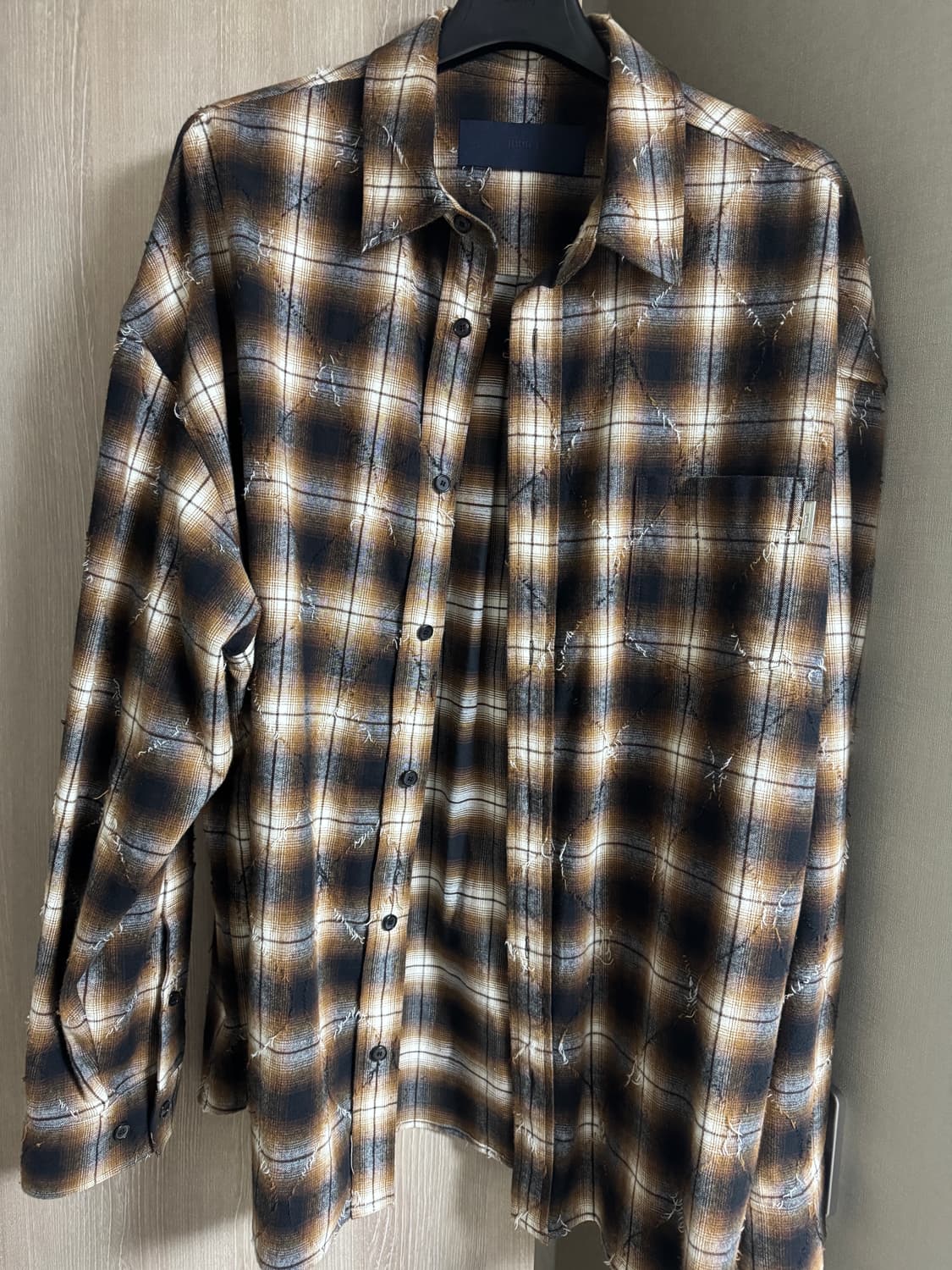 준지 25fw 아가일 브라운 셔츠 50 상품이미지2